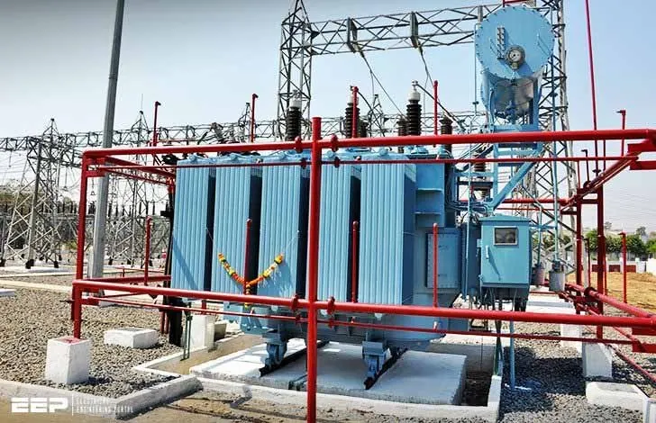 Outdoor transformer and switchyard structure